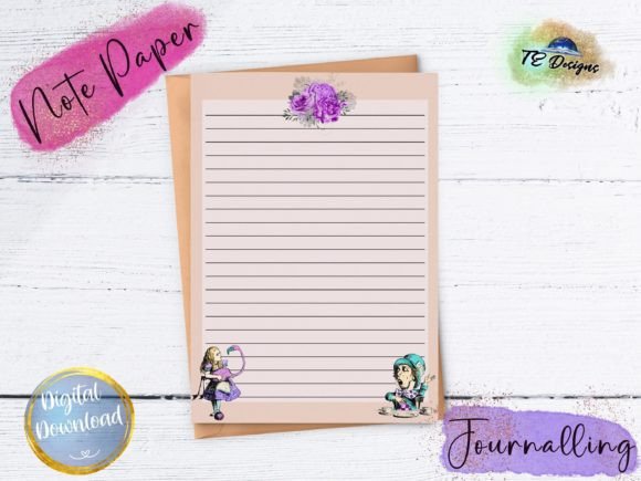 Alice Note Paper: Vintage Charm for Modern Junk Journals