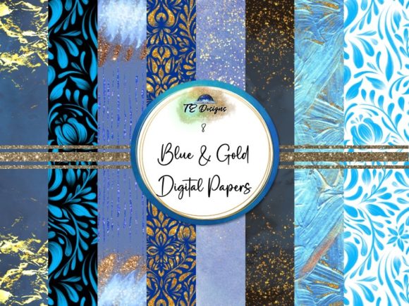 Blue & Gold Papers: Elevating Your Digital Design Assets