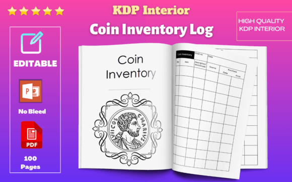 Coin Inventory Log Book KDP Interior: Streamlining Collection Management