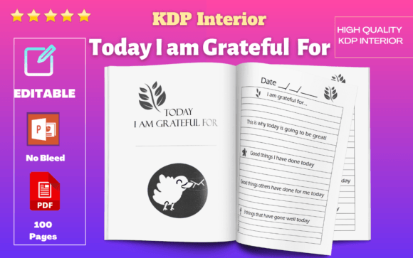 Daily Gratitude Journal for Kids: A KDP Design Resource