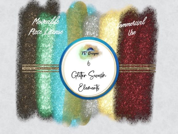 Elevate Your Designs with Glitter Swash Elements