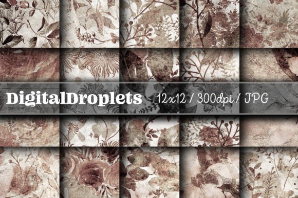 Flowered Wallpaper Vol. 5: Vintage Floral Design Assets