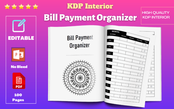 KDP Interior - Bill Payment Organiser: Streamline Your Finances with Style
