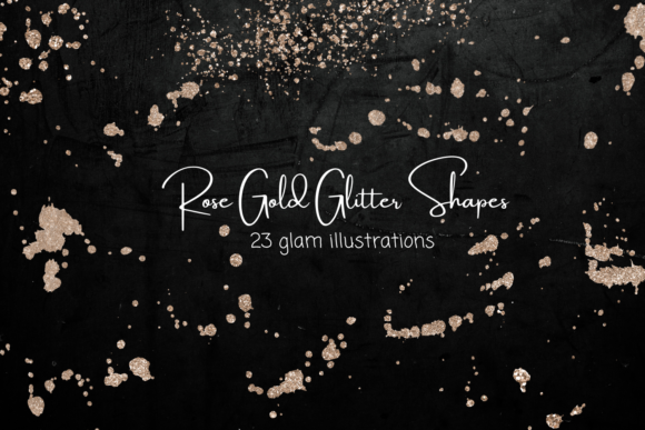 Rose Gold Glitter Shapes: A Designer's Toolkit
