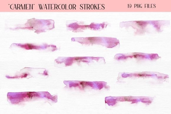 Vibrant Pink and Red Watercolor Paint Strokes for Modern Design
